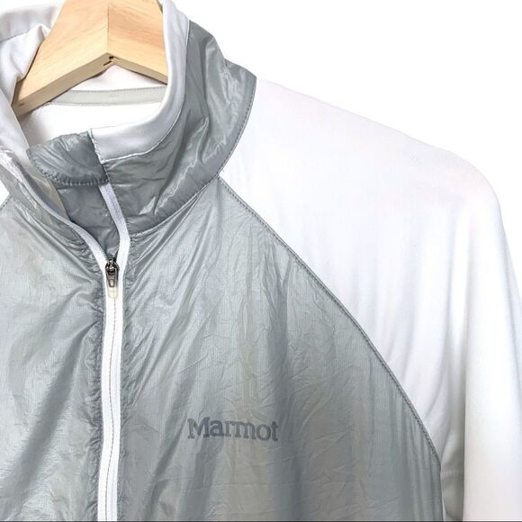 Marmot Frequency Hybrid Jacket in Grey and White - Picture 3 of 10